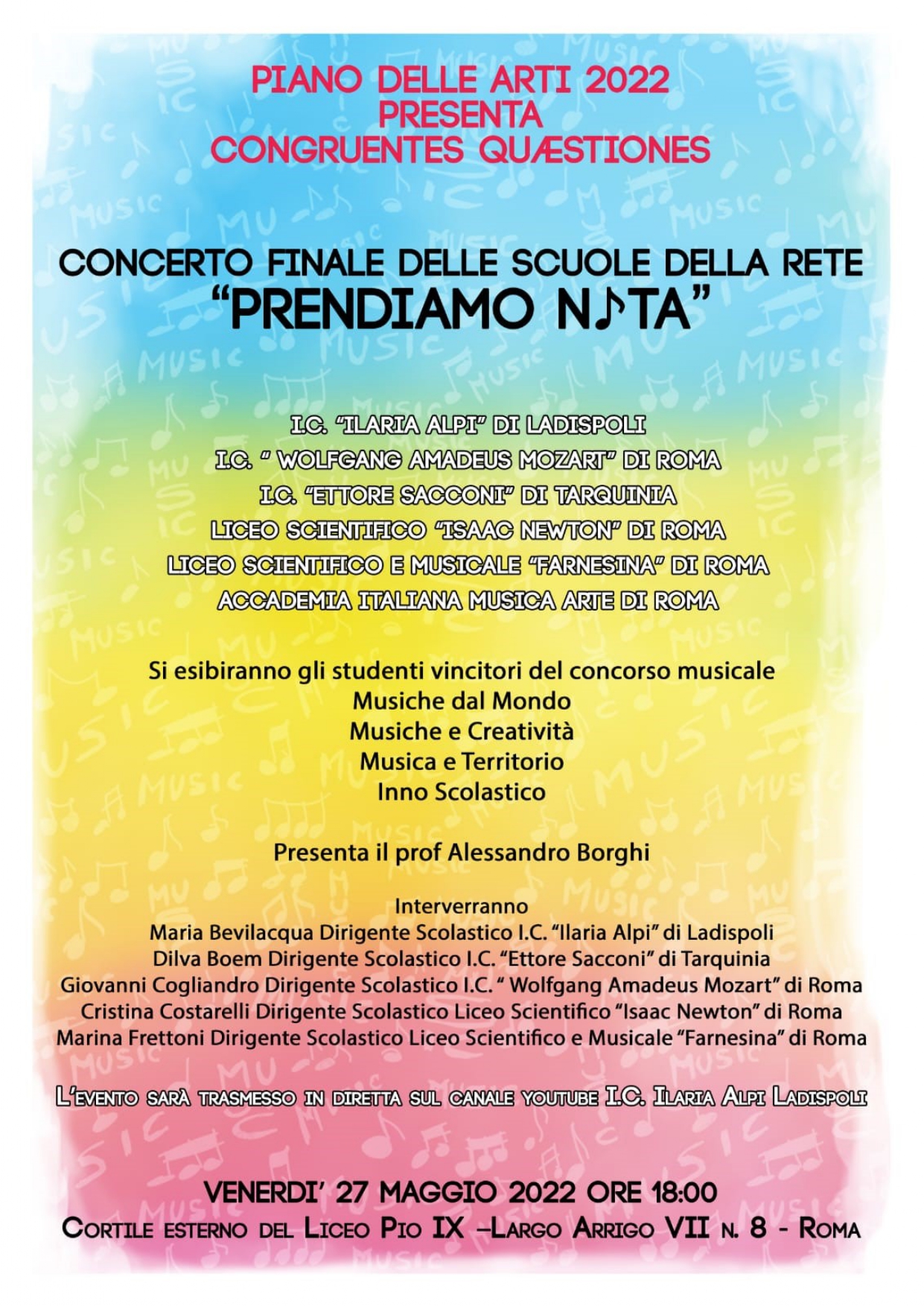 PIANO DELLE ARTI 2022 PRESENTA “CONGRUENTES QUÆSTIONES” – CONCERTO FINALE