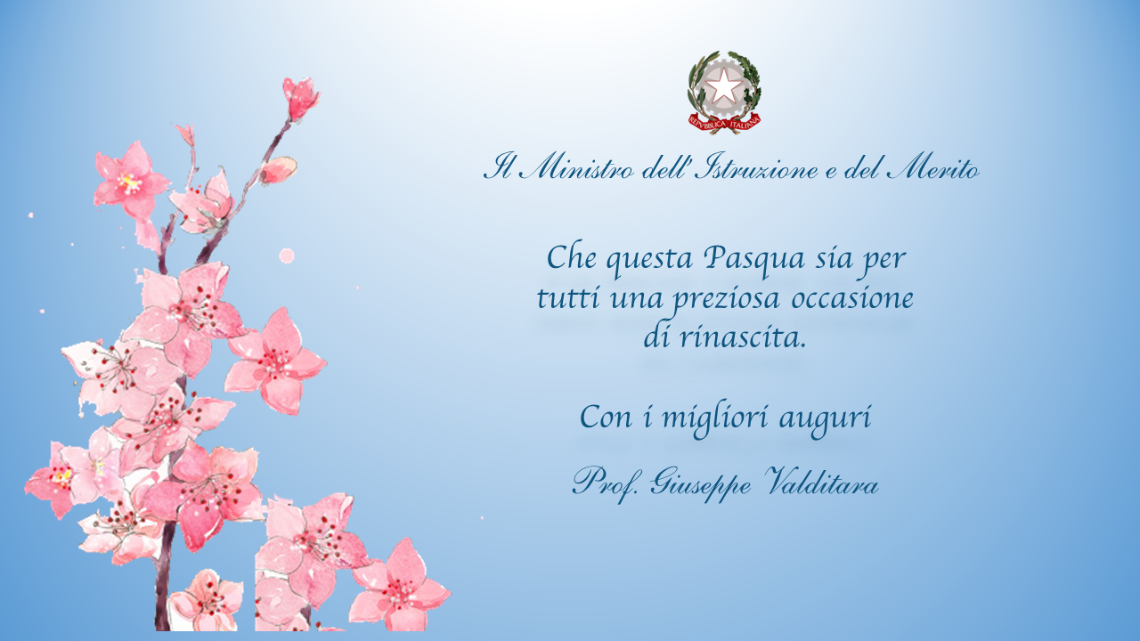 Auguri del Ministro dell’Istruzione e del Merito