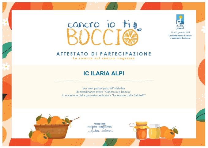 Ringraziamenti “Cancro io ti boccio”